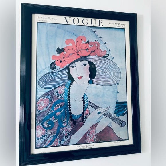 1976 Vogue Magazine cover Poster Conde Nast original 1919 art deco fashion Adver